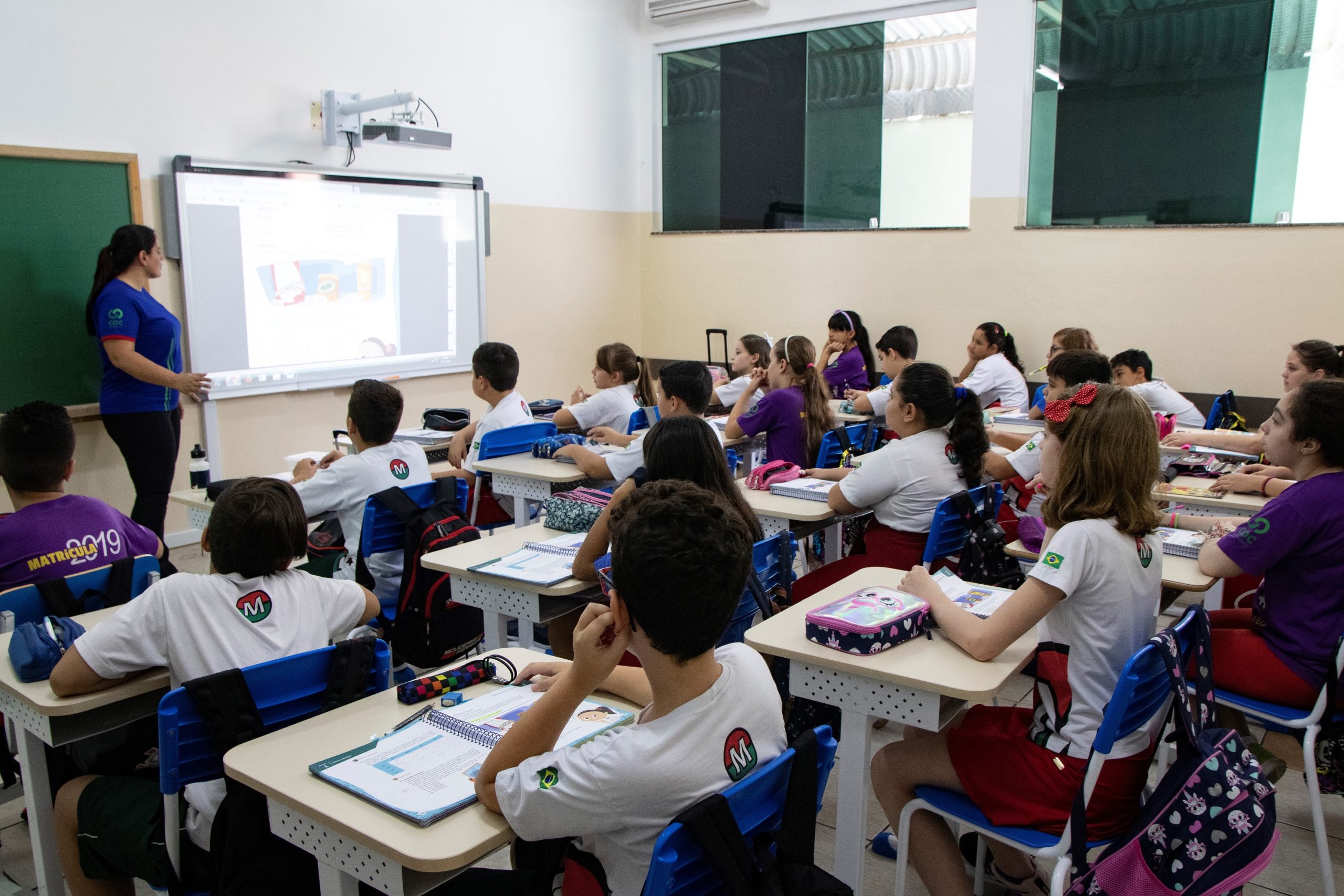 Como é uma sala de aula americana?